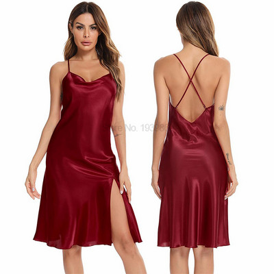Καλοκαιρινό νυχτικό βολάν Lady Nightwear Νυχτικό Σατέν Σπαγγέτι Φούστα οικεία εσώρουχα Σέξι ρούχα για το σπίτι Μπουρνούζι