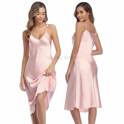 Καλοκαιρινό νυχτικό βολάν Lady Nightwear Νυχτικό Σατέν Σπαγγέτι Φούστα οικεία εσώρουχα Σέξι ρούχα για το σπίτι Μπουρνούζι