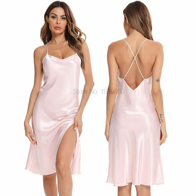 Καλοκαιρινό νυχτικό βολάν Lady Nightwear Νυχτικό Σατέν Σπαγγέτι Φούστα οικεία εσώρουχα Σέξι ρούχα για το σπίτι Μπουρνούζι