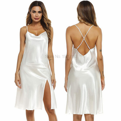 Καλοκαιρινό νυχτικό βολάν Lady Nightwear Νυχτικό Σατέν Σπαγγέτι Φούστα οικεία εσώρουχα Σέξι ρούχα για το σπίτι Μπουρνούζι