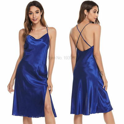 Καλοκαιρινό νυχτικό βολάν Lady Nightwear Νυχτικό Σατέν Σπαγγέτι Φούστα οικεία εσώρουχα Σέξι ρούχα για το σπίτι Μπουρνούζι