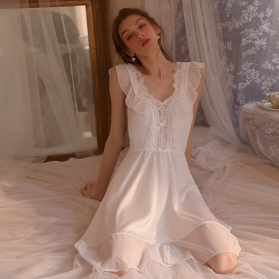 REBEYULI márkájú éjszakai ruha, női, édes hálós kényelmes ujjatlan pizsama, vékony, tömör pántos pizsamaruha, női szexi hálóruha