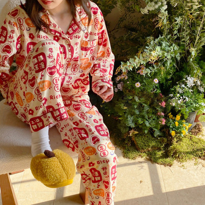 Őszi téli női pizsama szett hosszú ujjú nadrág csipke pizsama szett otthoni viselet fekete szabadidő női hálóing nővérek