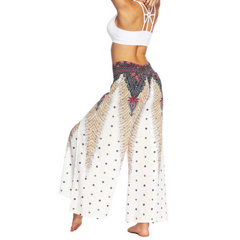 Γυναικείο παντελόνι με φαρδύ πόδι Fashion Palazzo Slit Καλοκαιρινό μακρύ παντελόνι Casual Beach Boho Hippie Pilate Yoga αθλητικό παντελόνι για κορίτσια