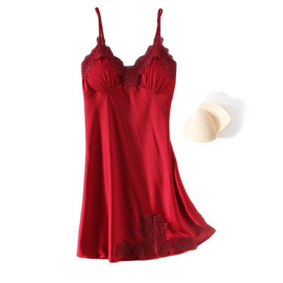 Didelio dydžio 4XL Satino Minkštas naktinis marškinys Moteriški vasariniai sijonai su sijonu miegui Seksualus nėriniuotas spagečių dirželis naktinis suknelė