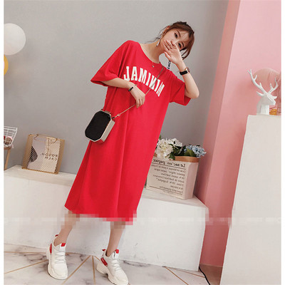 Moteriški naktiniai marškiniai ilgas miegui skirtas marškinys O formos kaklu trumpomis rankovėmis miegui Vasaros laisvalaikio namų naktinis marškinys Laisvas plius dydis S-5XL Madingas