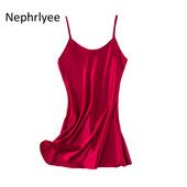 Seksīgas sievietes viskozes sarkans balts līgavas māsas kāzu mežģīņu apdares guļamveļa kleita ikdienas mājas apģērbs naktsveļa S00133