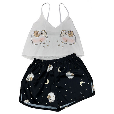 Unicorn Sexy Γυναικεία Sleepwear S - 2XL Plus Size Lace Άνετα Εσώρουχα Νυχτικό Αμάνικα Νυχτερινά Σετ Παντελόνια πιτζάμες