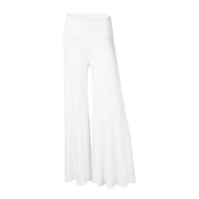 Vasaras plānas bikses Elegantas sieviešu bikses ar platām kājām Klasiskas ar augstu vidukli garas Palazzo bikses ikdienas brīvas jogas bikses apakšā