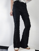 Yangelo Ladder Ripped Flare Kāju Bikses Bez Jostas Goth Punk Unisex Hole Cyber Y2K Bottoms Sexy High Waist Street Wear bikses