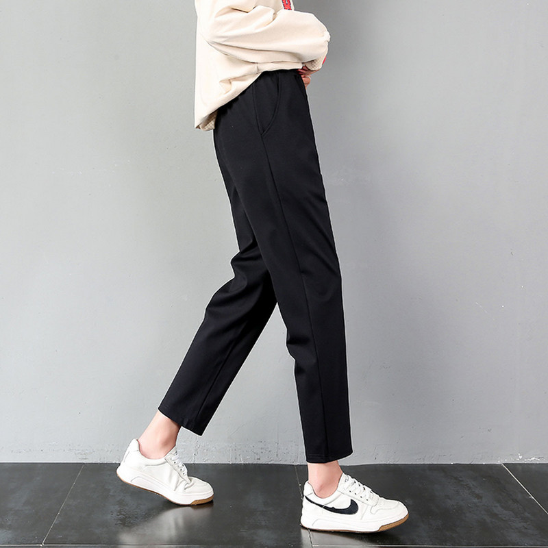 Nove široke korejske crne za proljeće i jesen 2021., velike, svestrane ženske harem hlače za sportove u slobodno vrijeme, moderne, udobne D019