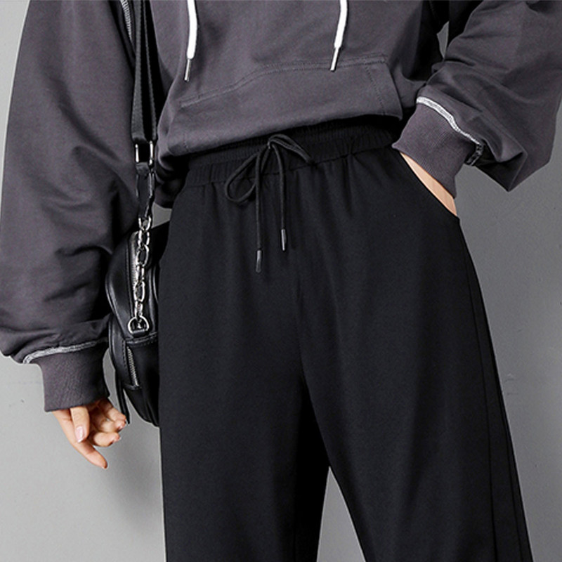 Nove široke korejske crne za proljeće i jesen 2021., velike, svestrane ženske harem hlače za sportove u slobodno vrijeme, moderne, udobne D019
