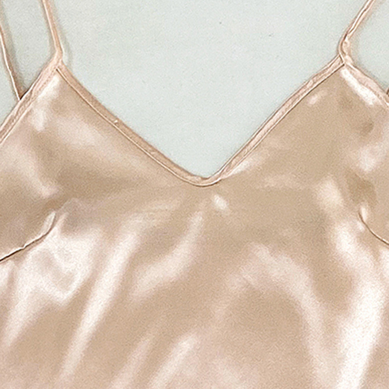 5 tk lilleprinteriga Satin Cami top & Cami kleit, lühikesed püksid ja hommikumantel koos kosmeetikakotiga