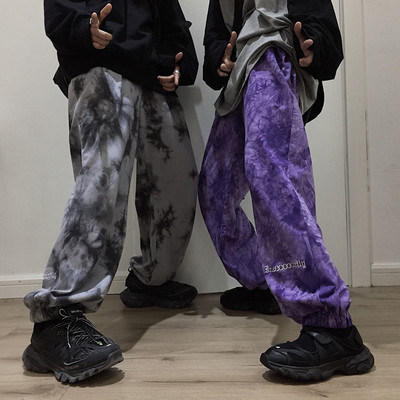 Uus elastne vöökoht kontrastne Jogger Pant Naiste Meeste Tänavarõivad Korea Harajuku Punk Hip Hop püksid dressipüksid püksid riided