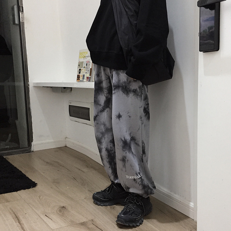 Jauna elastīga jostasvieta Kontrasts Jogger Pant Sieviešu Vīriešu Ielu apģērbi Korejiešu Harajuku Punk Hip Hop bikses treniņbikses bikses apģērbs