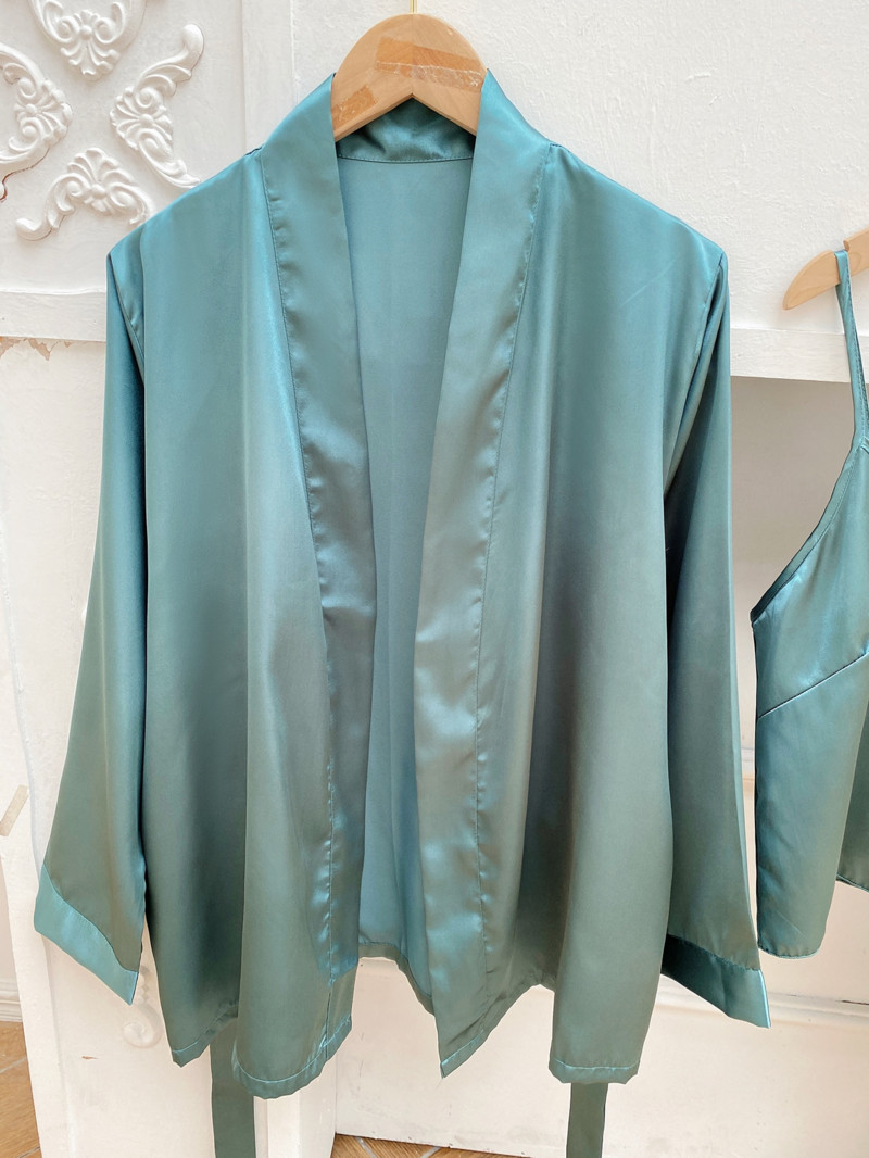 3tk Belted Satin PJ Set Homewear Magamisriided