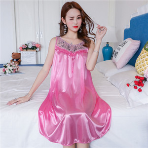 Suur suurus 4XL Avaleht Mugavad naiste magamisriided Naine jääsiidist satiinist öösärk Magamiskleit Pikk naiste ööriietus Öösärk