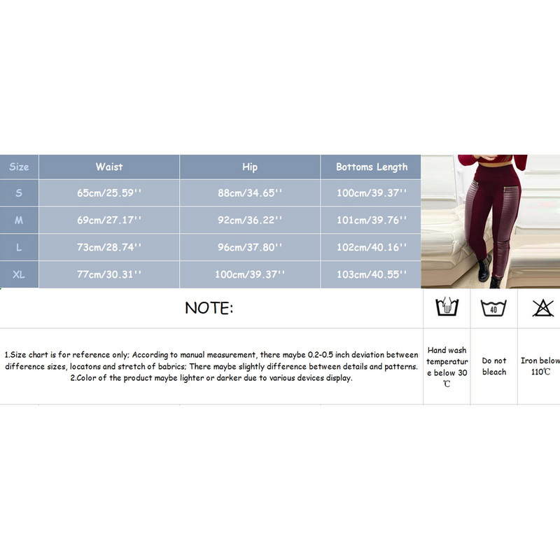 Kontraszt panel cipzár részletek Műbőr nadrágok Női nadrágok Kényelmes sportnadrágok Брюки Женские Pantalones De Mujer L5