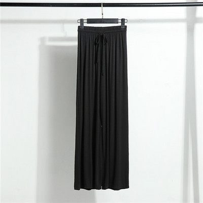 Modālas platas bikses sievietēm ar augstu vidukli Ledus zīda brīvas taisnas bikses ikdienas bikses liela izmēra bikses