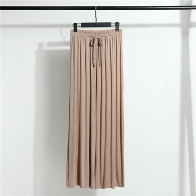 Modālas platas bikses sievietēm ar augstu vidukli Ledus zīda brīvas taisnas bikses ikdienas bikses liela izmēra bikses