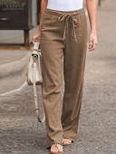 Oversized Γυναικείο Παντελόνι Ανοιξιάτικο Παντελόνι ZANZEA Vintage Παντελόνι Kaftan Ελαστική Μέση Γογγύλι Causal Long Pantalon Γυναικεία Ρούχα