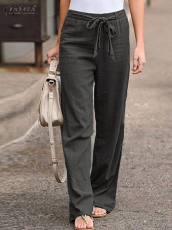 Oversized Γυναικείο Παντελόνι Ανοιξιάτικο Παντελόνι ZANZEA Vintage Παντελόνι Kaftan Ελαστική Μέση Γογγύλι Causal Long Pantalon Γυναικεία Ρούχα