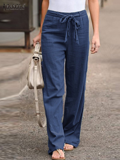 Oversized Γυναικείο Παντελόνι Ανοιξιάτικο Παντελόνι ZANZEA Vintage Παντελόνι Kaftan Ελαστική Μέση Γογγύλι Causal Long Pantalon Γυναικεία Ρούχα