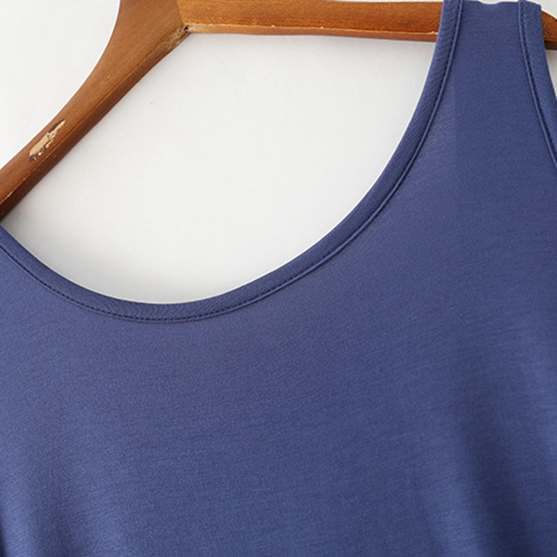 Ujjatlan hálóing modális szexi szivárgó hátsó hosszú szoknya Hálóruha női bő terhes ruha Hálóing ночная рубашка