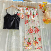 Kiváló minőségű, kontrasztos szatén hálóruha nőknek