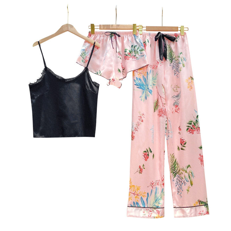 Kiváló minőségű, kontrasztos szatén hálóruha nőknek