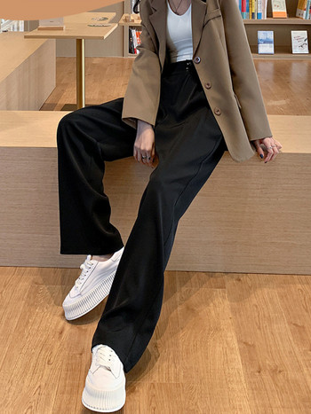 Παντελόνι με φαρδύ πόδι Γυναικεία φαρδιά ψηλή μέση Cool Unisex Streetwear OL Fashion Female College Young Basic All-match штаны Casual Mujer