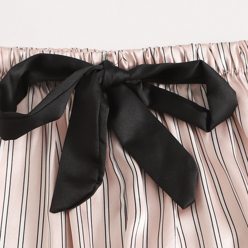 3 gab. Pidžamas komplekts, svītraini apdrukas pidžamas komplekti, seksīgi guļamveļa pidžamas sieviešu lielizmēra mājas uzvalks atpūtas apģērbs apakšveļa pidžamas naktskrekls