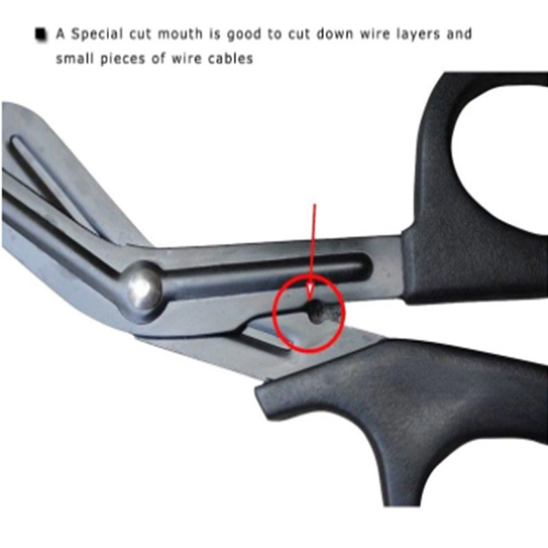 Medicininės žirklės išgyvena Paramedicinos medicinos gelbėjimo žirklės traumos marlė Taktinė pirmosios pagalbos kirpimo žirklės traumos žirklės išgyvenimo gelbėjimas