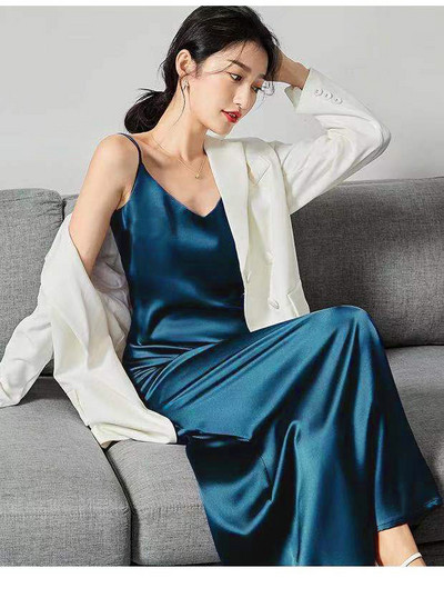 Szexi pizsama női selyem nadrágtartó hálóing Női tavaszi és nyári jégselyem vékony kötőfék otthoni szerviz kívül is hordható