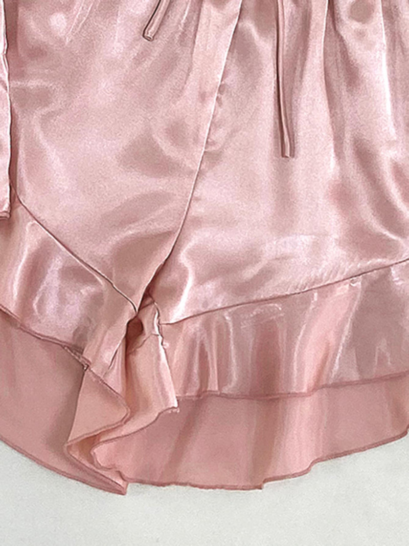 Solid Fashion női hálóruha Női hálóruha női szatén 5db pizsama szettek