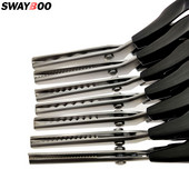 Swayboo daug anglies turinčio plieno ašmenų siuvimo kirpimo žirklės PVC rankenos siuvimas 23,5 cm zigzago suknelė rankų darbo audinio pjaustymo žirklės