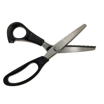 Swayboo High-carbon Steel Blade Tailor Cutting Scissor PVC Handle Sewing 23.5CM Zigzag Dress Handmade Fabric Slice Scissors