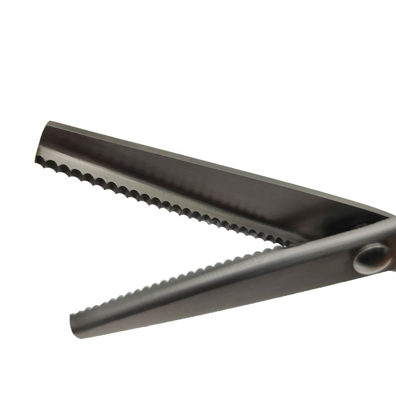 Swayboo daug anglies turinčio plieno ašmenų siuvimo kirpimo žirklės PVC rankenos siuvimas 23,5 cm zigzago suknelė rankų darbo audinio pjaustymo žirklės