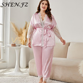 Γυναικείες πιτζάμες καλοκαιρινές γυναικείες πιτζάμες δαντέλα Πυτζάμες Μεταξωτές Πιτζάμες Queen Size Γυναικεία ρούχα για το σπίτι Γυναικεία κοστούμι για το σπίτι