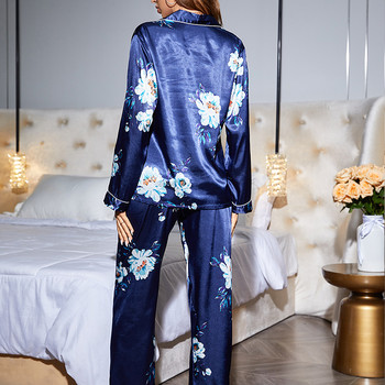 Love Print Sleepwear Γυναικείες Πυτζάμες Γυναικείο Σετ Γυναικείο Σετ Πυτζάμες Σατέν Γυναικείες Πιτζάμες Απαλές και φιλικές προς το δέρμα Γυναικείες πιτζάμες