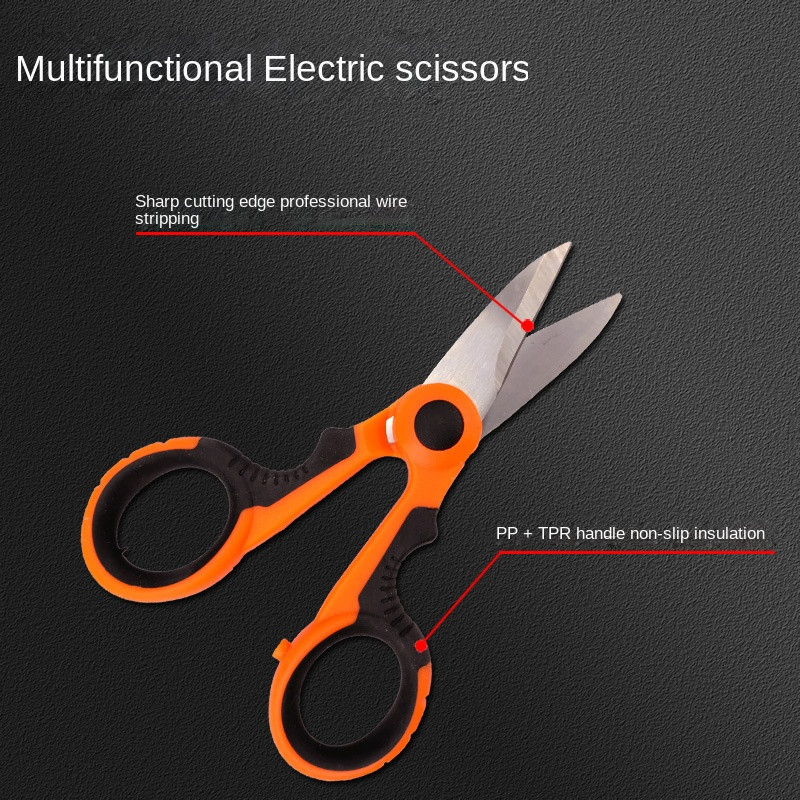 Energingai daugiafunkcinis nerūdijantis plienas, galingas elektrikas, lyno žirklės, žūklės vielos nuėmimas pjūklo danties buityje