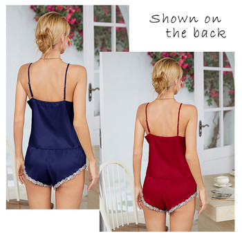 Γυναικείες πιτζάμες Sling σορτς Sleepwear Δαντελένια γυναικεία ενδύματα Γυναικεία Σετ Πιτζάμες Γυναικεία Ρούχα Σπιτιού Γυναικείες πιτζάμες με σορτς