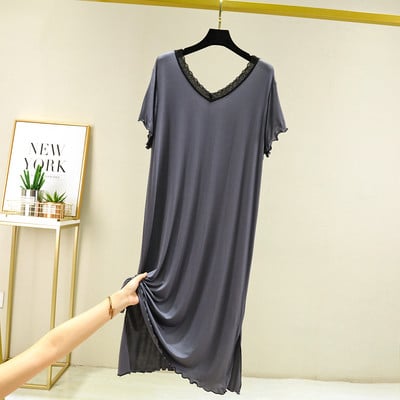 2023 Άνοιξη Καλοκαίρι Νέο Μοντάλ Βαμβακερό Νυχτικό Γυναικείο Νυχτικό Νυχτικό Νυχτικό Κοντό μανίκι Δαντέλα Νυχτερινό Φόρεμα Γυναικεία Νυχτικά