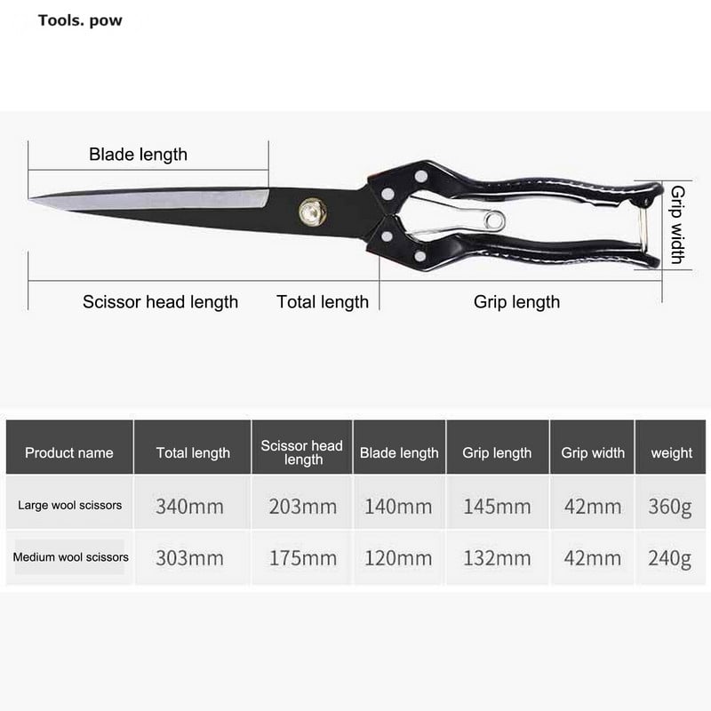 Rankinis avių kirpimas avių ūkio vilnos žirklės, sodo pjovimo įrankis, vilnos pjoviklis ožkų žirklėms Sodo kirpimo įrankis