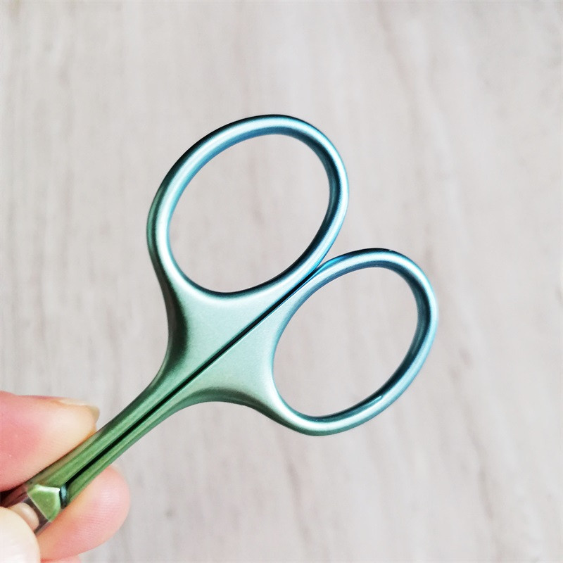 Izliektas Cute Vintage mazas uzacu šķēres leņķveida skaistumkopšanas šķēres kopšanai makšķerēšana krustdūrienā izšūšanas šūšanas rīka vītne