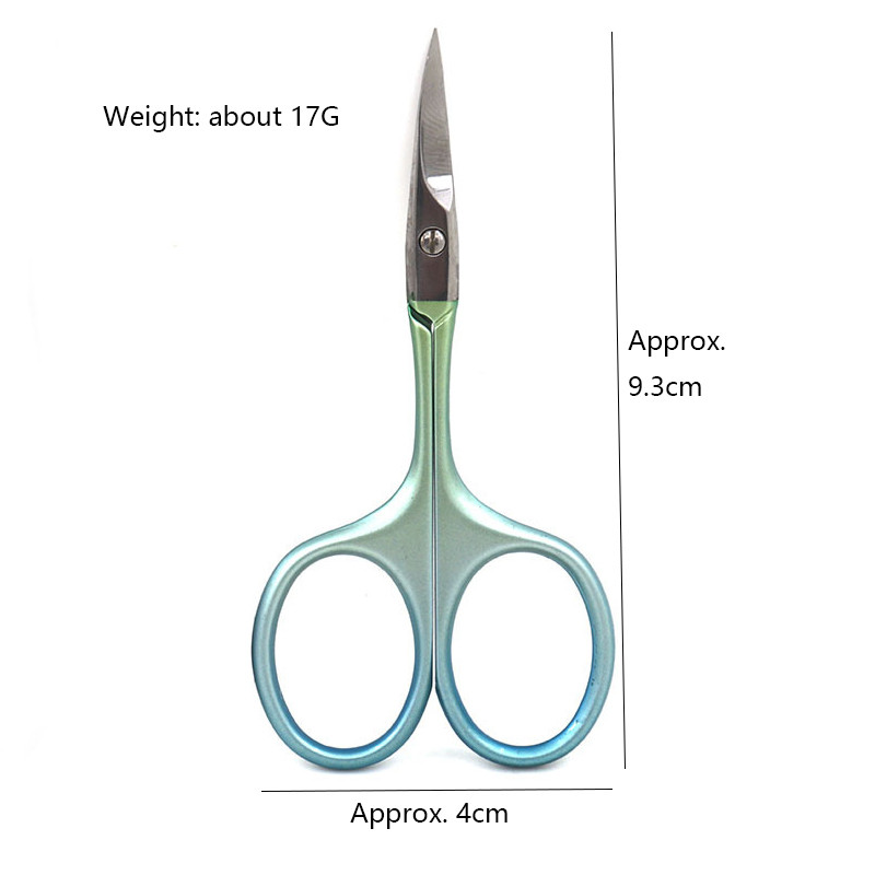 Izliektas Cute Vintage mazas uzacu šķēres leņķveida skaistumkopšanas šķēres kopšanai makšķerēšana krustdūrienā izšūšanas šūšanas rīka vītne