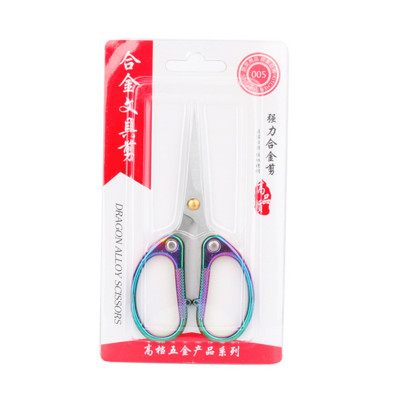 Krāsu titāna pārklājums nerūsējošais tērauds mājsaimniecības griezumam papīra šķēres šūšana rokdarbiem drēbnieka auduma DIY rīks