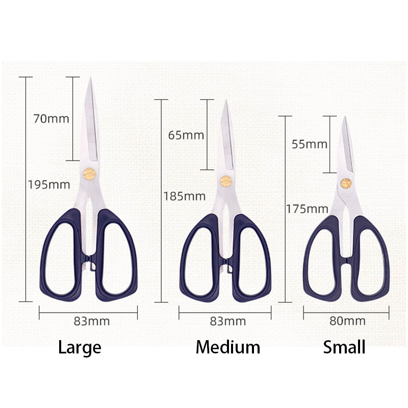 Dobeli háztartási acél penge PP fogantyú varrópapír vágó farka nyírás többcélú diák irodai konyhai olló