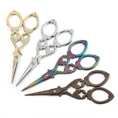 1 DB Vintage ruha papír szabó olló háztartási rozsdamentes acél antik EDC használati olló arany bronz ruházati kiegészítők