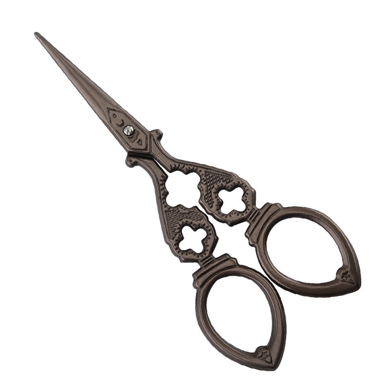 1 DB Vintage ruha papír szabó olló háztartási rozsdamentes acél antik EDC használati olló arany bronz ruházati kiegészítők